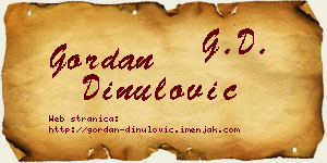 Gordan Dinulović vizit kartica